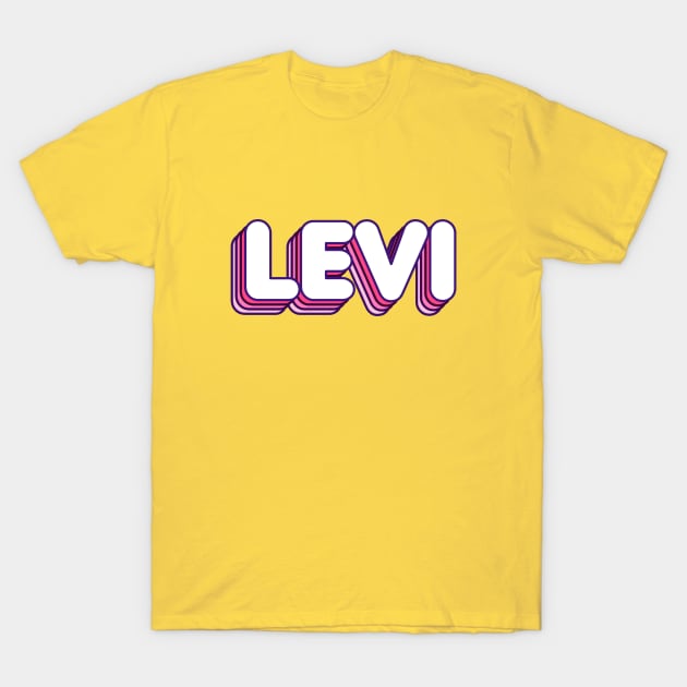 Pink Layered Levi Name Label T-Shirt by KedaiComel